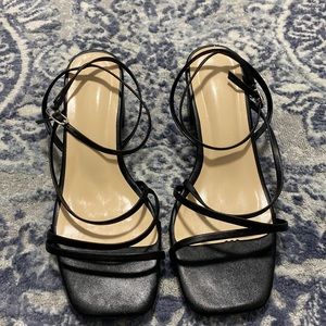 Low Black Block Heels